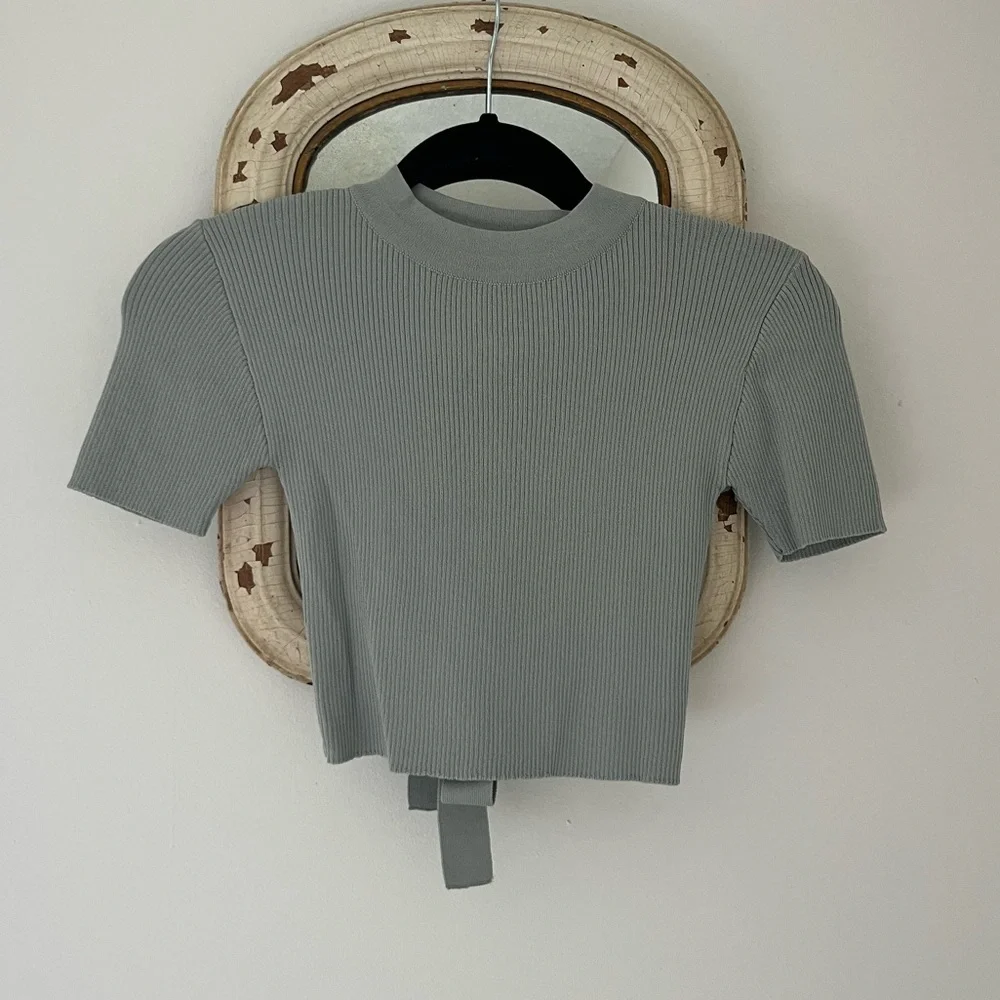Zara Open-Back Ribbed Top - Picture 2 of 3